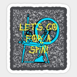 Let's Go for a Spin Sticker